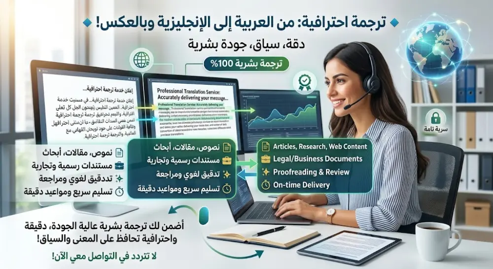 الترجمة من العربية للانجليزية و العكس