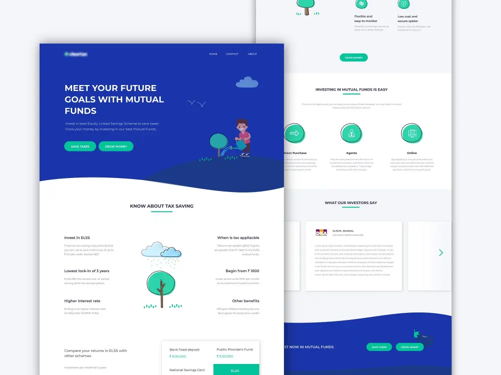صفحة هبوط landing page باستخدام native html and css