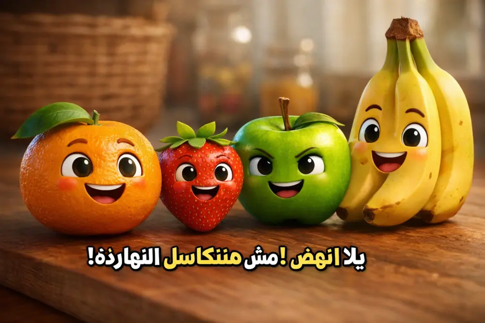 العنوان: تصميم فيديو "الفاكهة المتكلمة" بطريقة احترافية وجذابة (60 ثانية)