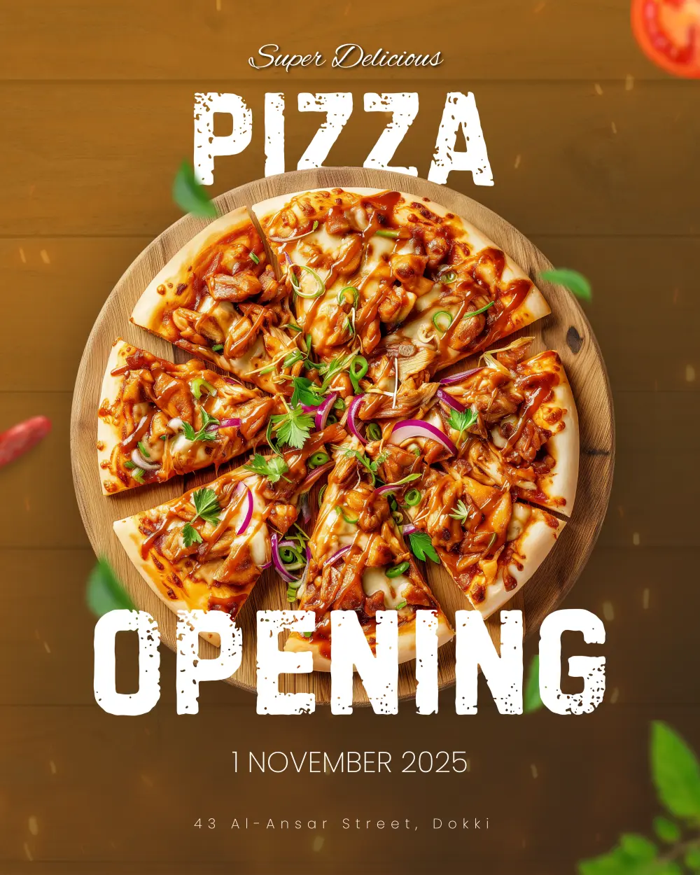 تصميم بوستر احترافي لبيتزا بجودة عالية