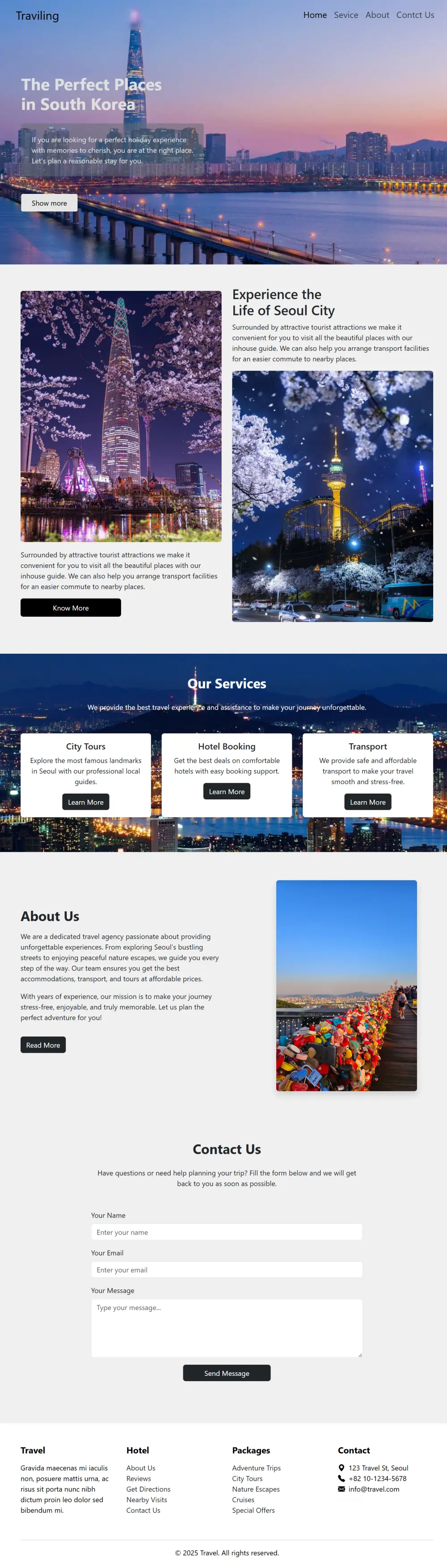 تصميم صفحة landing page لموقع الكتروني