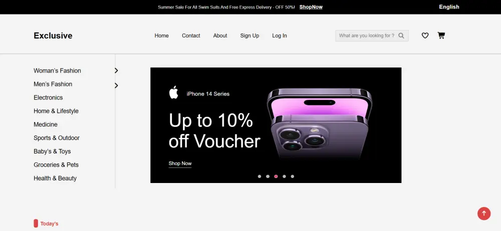 تصميم موقع تجارة إلكترونية متجاوب باستخدام HTML، CSS ,JavaScript