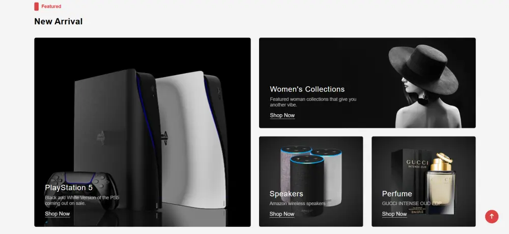 تصميم موقع تجارة إلكترونية متجاوب باستخدام HTML، CSS ,JavaScript