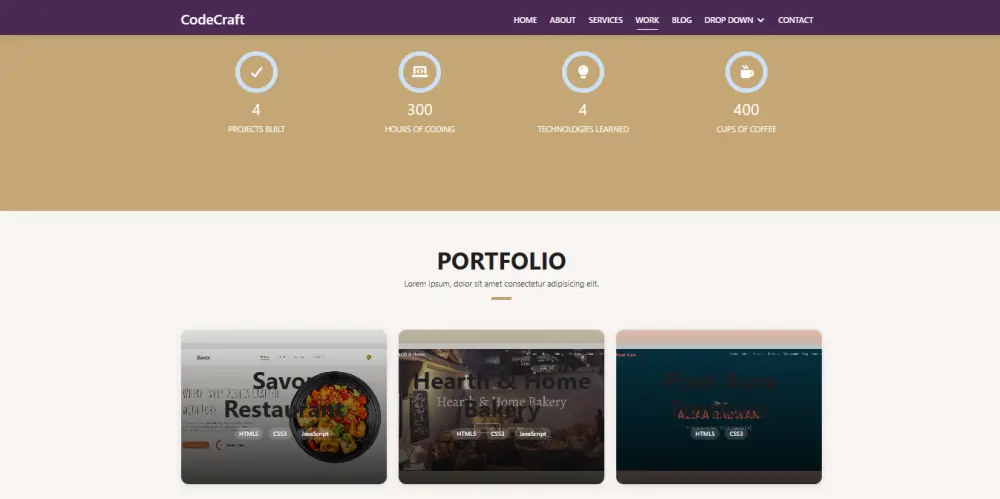 تصميم صفحة بورتفوليو أنيقة: بوابتك الرقمية لجذب الفرص.