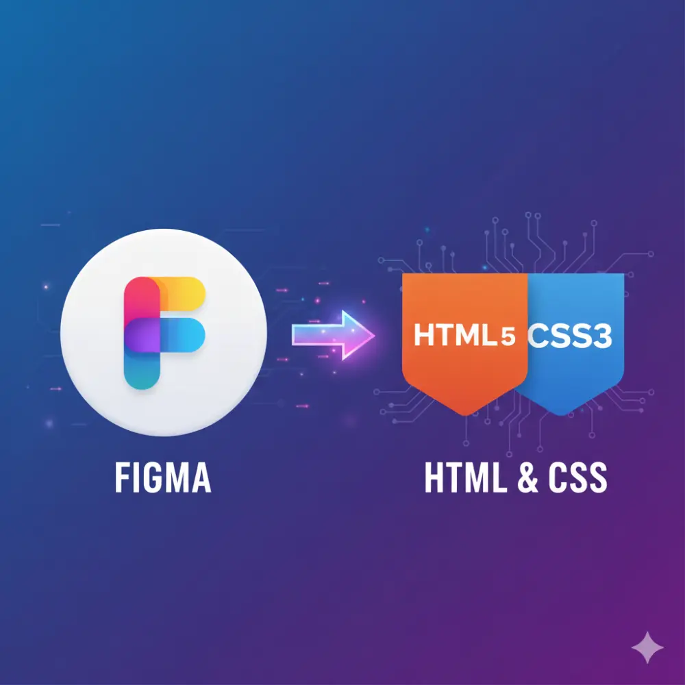 تحويل تصميم فيجما Figma إلى كود HTML and CSS احترافي