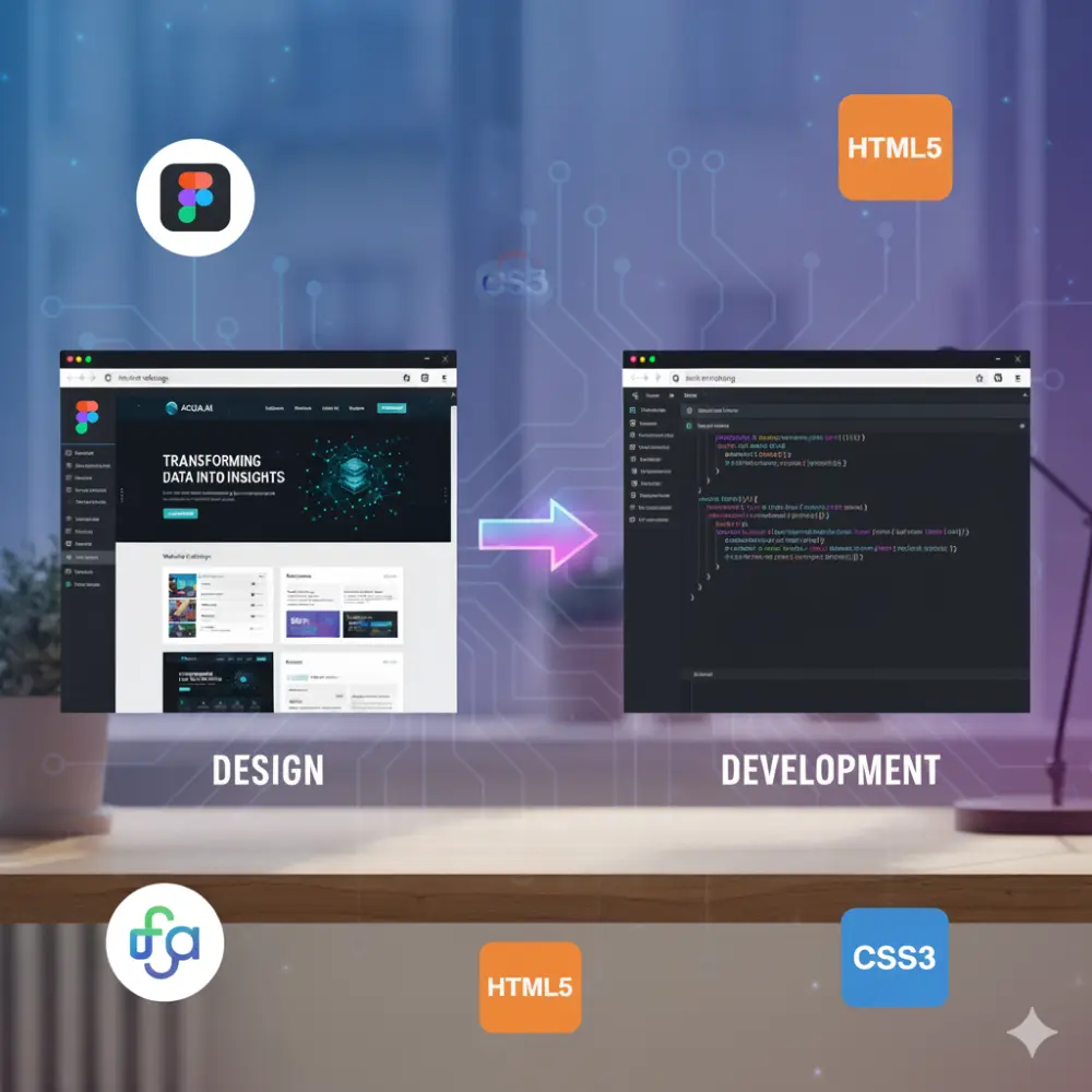 تحويل تصميم فيجما Figma إلى كود HTML and CSS احترافي