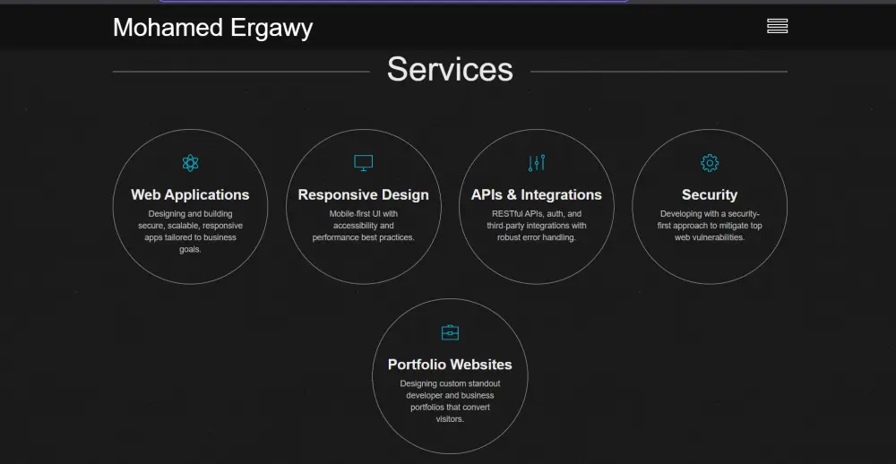 تطوير موقع بورتوفوليو شخصي محترف (portfolio)