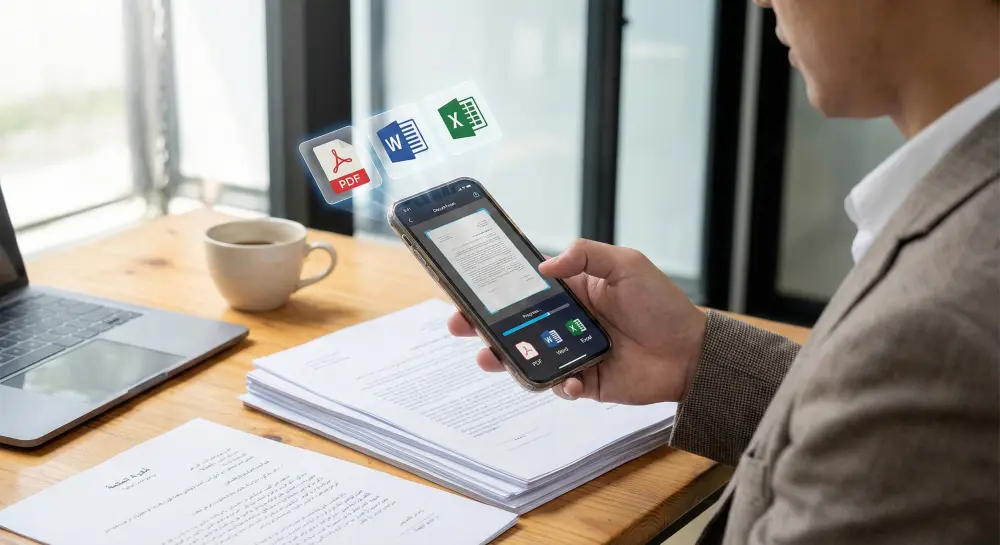 تحويل PDF ممسوح ضوئيًا إلى ملف قابل للتحرير (OCR متقدم)