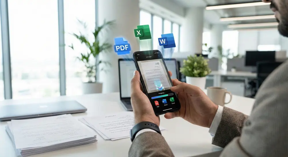 تحويل PDF ممسوح ضوئيًا إلى ملف قابل للتحرير (OCR متقدم)