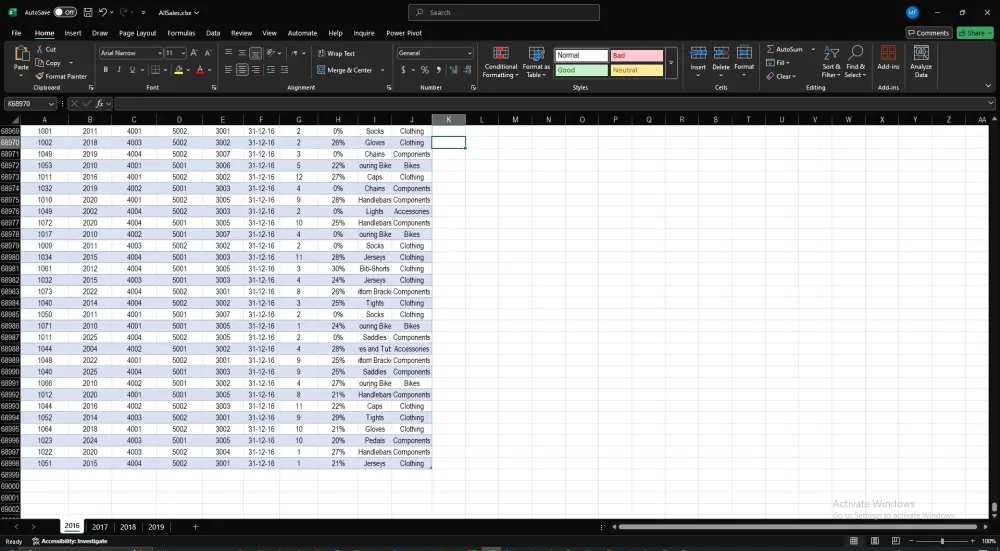 ادخال البيانات لملف اكسيل excel