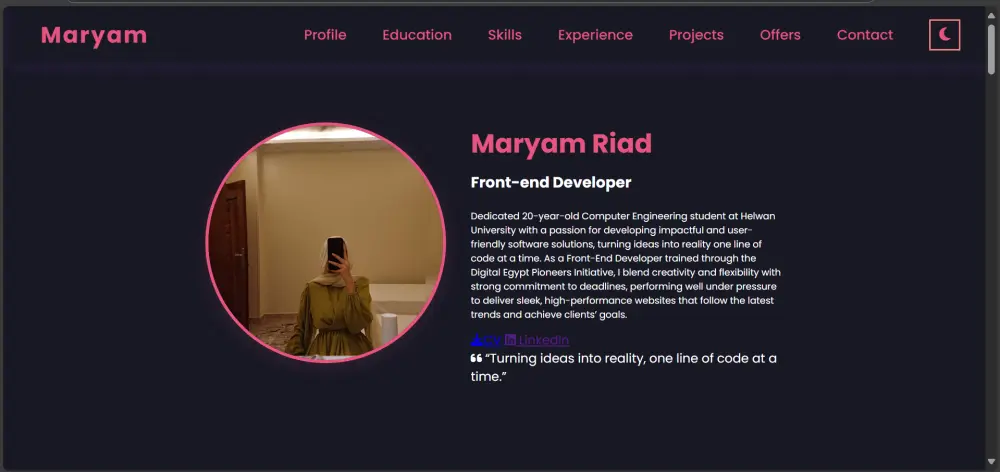 تصميم بورتفوليو احترافي لعرض أعمالك (مطور/مصمم/مستقل)