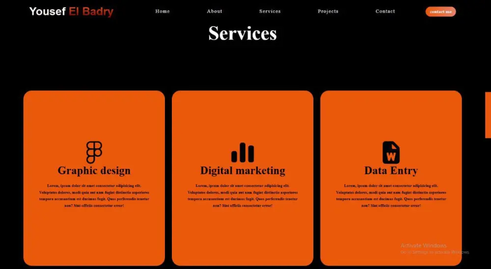 تصميم بورتفوليو