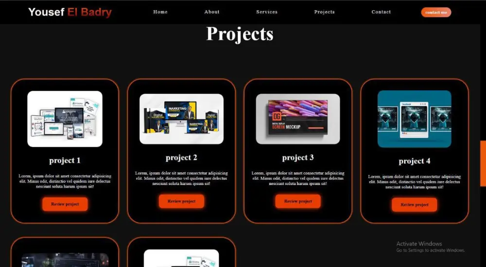 تصميم بورتفوليو