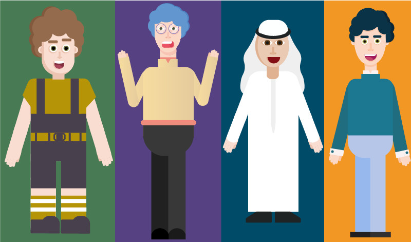 تصميم شخصية أو كائن فلات ارت كامل وأحترافي