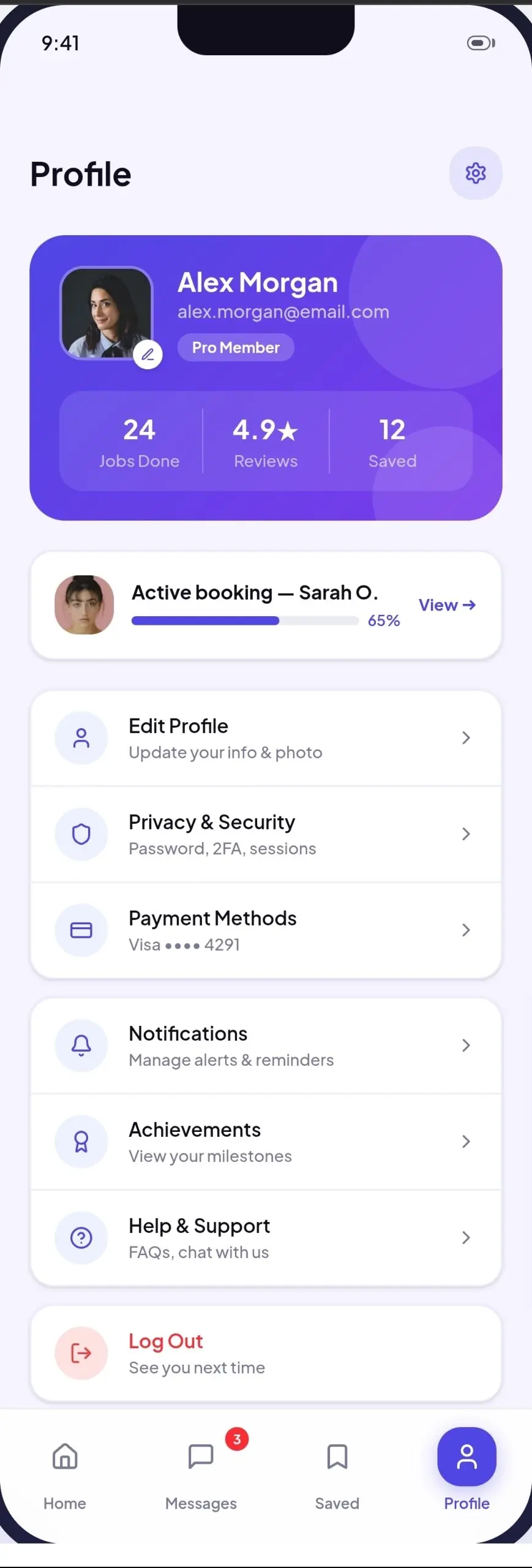 تطبيق خدمات المستقلين وأصحاب الحرف المتكامل (برمجة Flutter UI/UX)