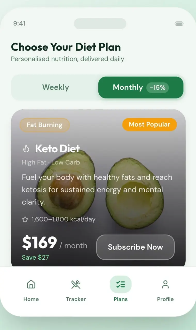 برمجة واجهات تطبيق دايت وحساب سعرات (Diet Tracker UI) كامل بـ Flutter