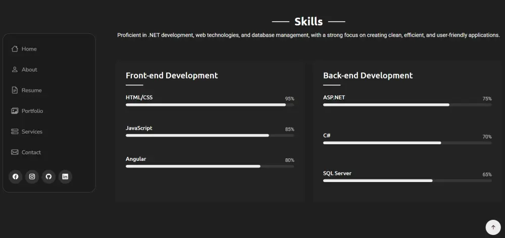 تصميم بورتفوليو شخصي بسيط باستخدام HTML, CSS, Bootstrap