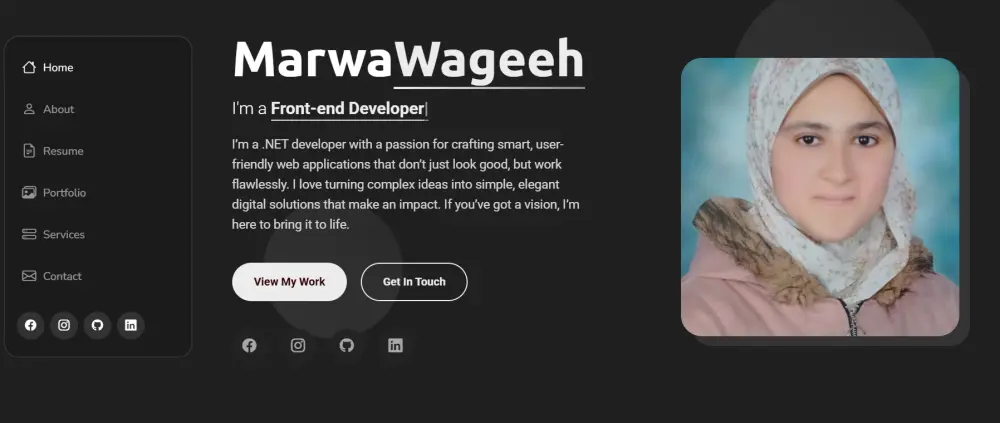 تصميم بورتفوليو شخصي بسيط باستخدام HTML, CSS, Bootstrap