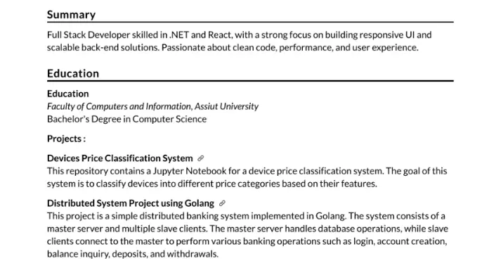 كتابة سيرة ذاتية احترافية Professional CV تتوافق مع نظام ATS