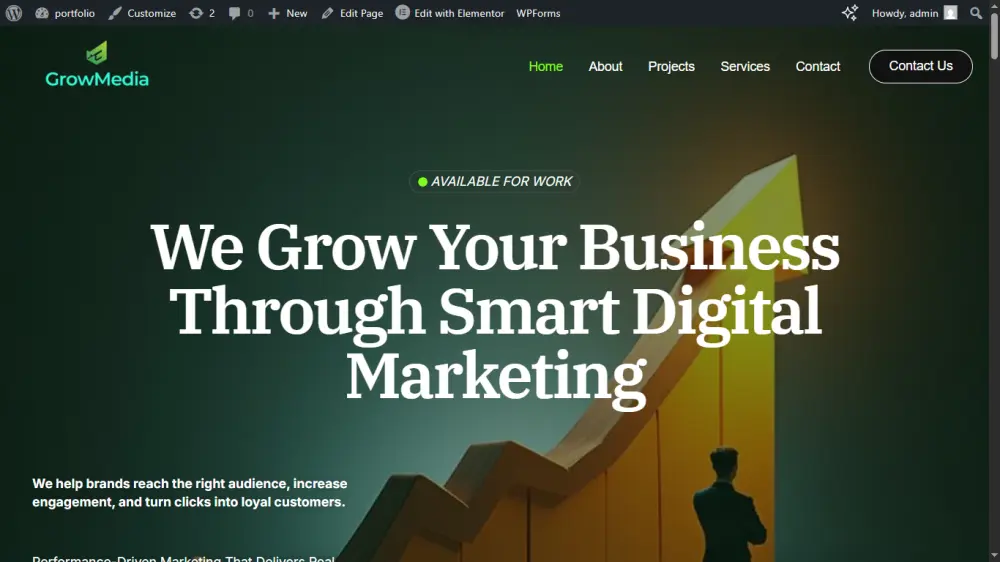 سأقوم بإنشاء بورتفوليو احترافي متكامل على ووردبريس يعرض أعمالك بأسلوب جذاب، منظم، ومتوافق مع هوية علامتك. البورتفوليو سيكون سهل التعديل والتطوير، ويظهر خبراتك، المشاريع التي أنجزتها، والخدمات التي تقدميها بشكل واضح واحترافي.