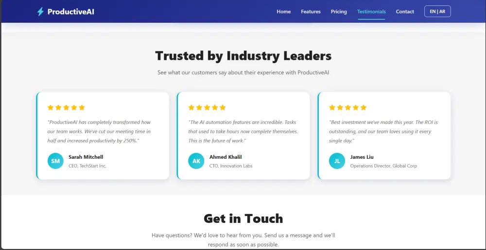 تصميم صفحة هبوط بواسطة HTML&CSS