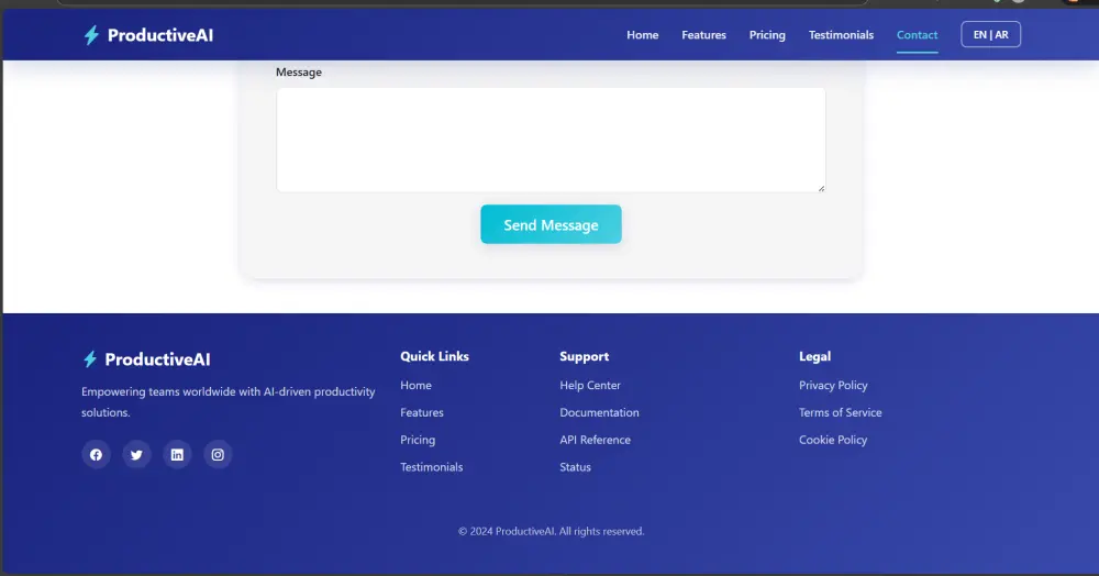 تصميم صفحة هبوط بواسطة HTML&CSS