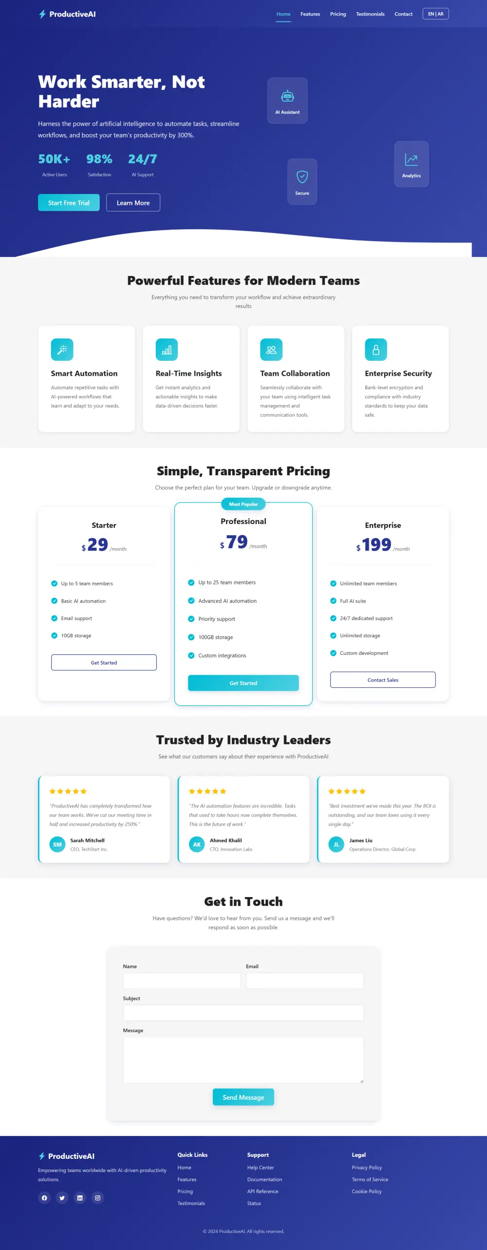 تصميم صفحة هبوط بواسطة HTML&CSS