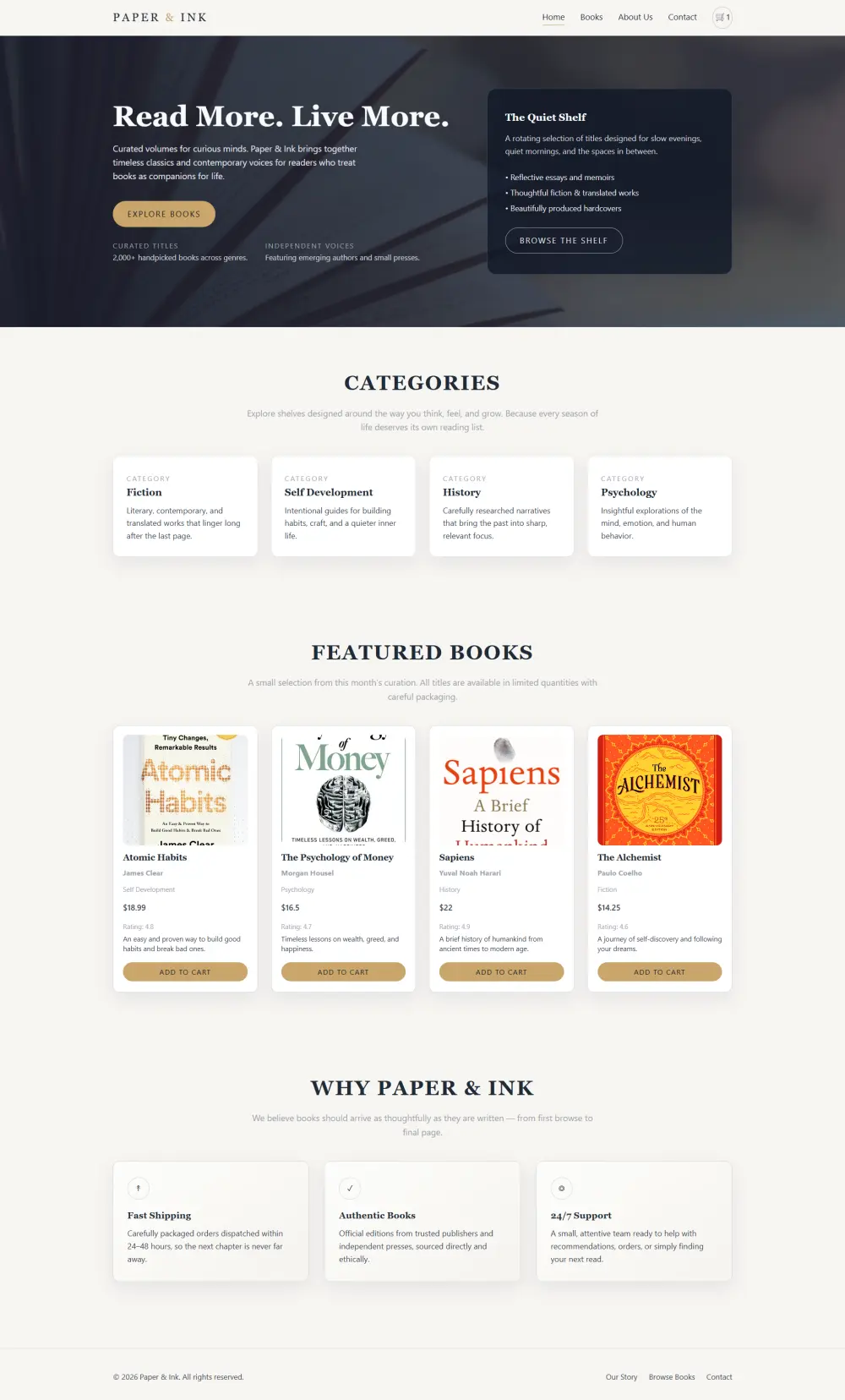 إنشاء موقع E-Commerce عصري ومتجاوب.