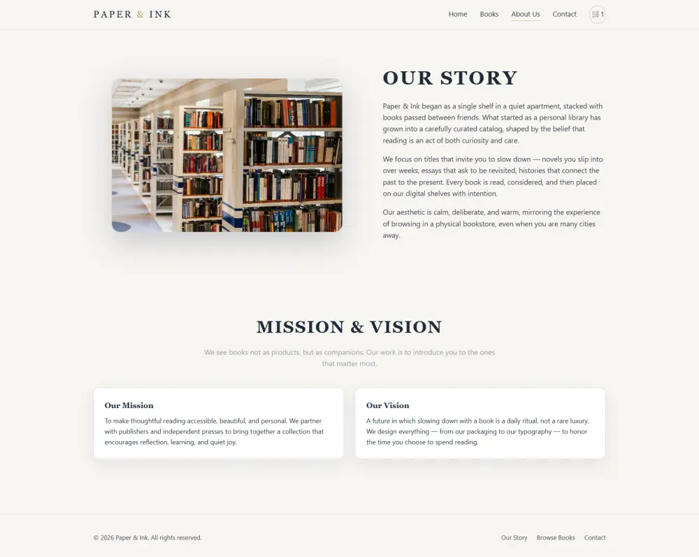 إنشاء موقع E-Commerce عصري ومتجاوب.