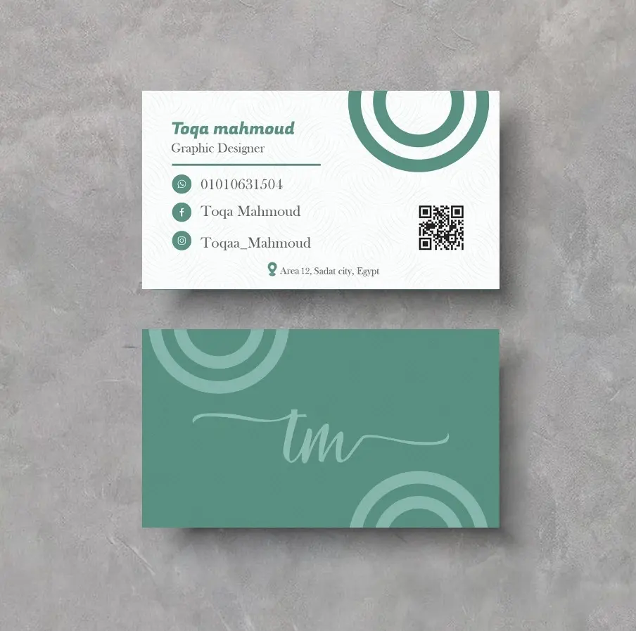 تصميم بطاقة عمل (بزنس كارد) احترافية تعكس هوية مشروعك أو شركتك بشكل مميز وجذاب.