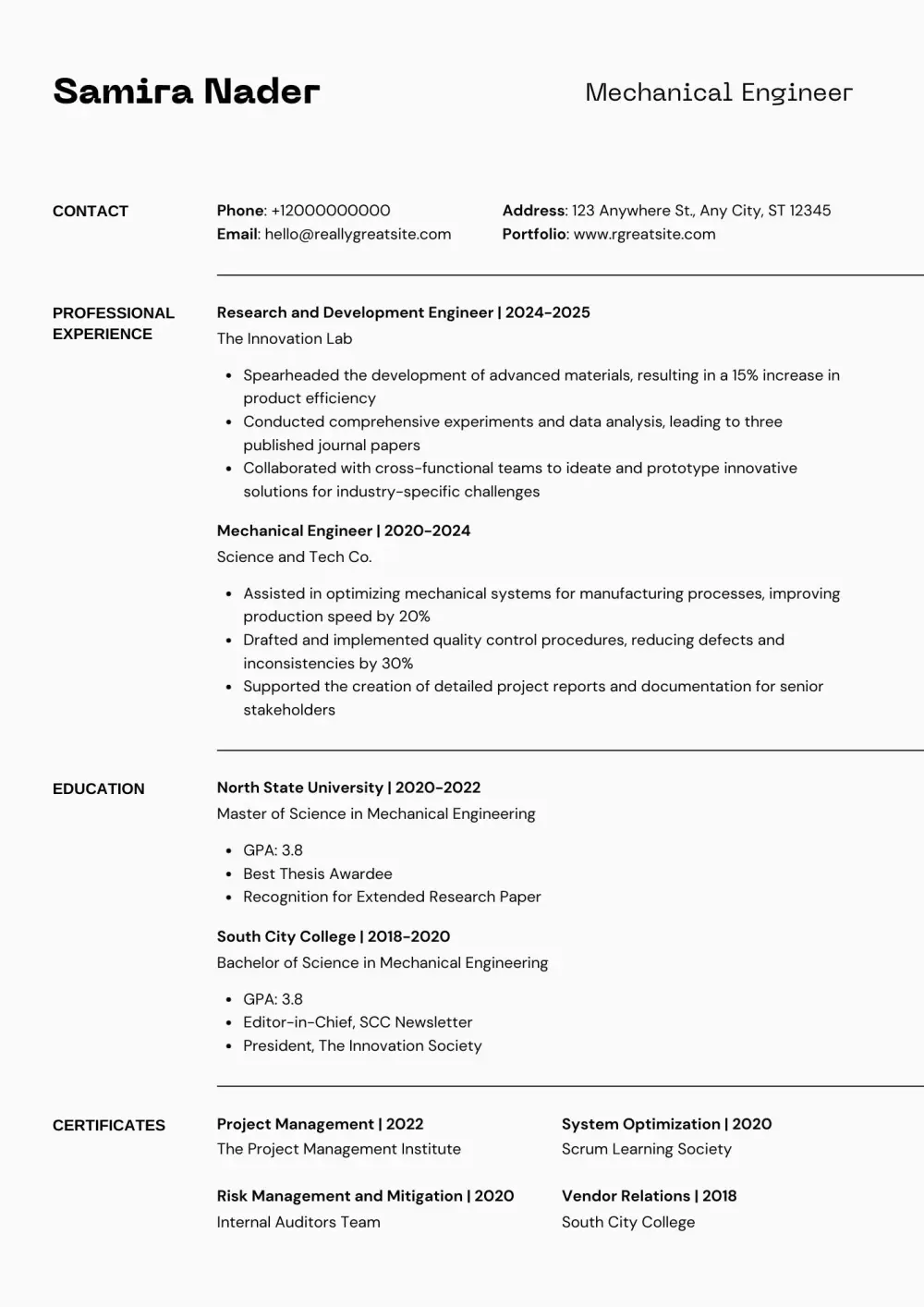 Creating a professional CV