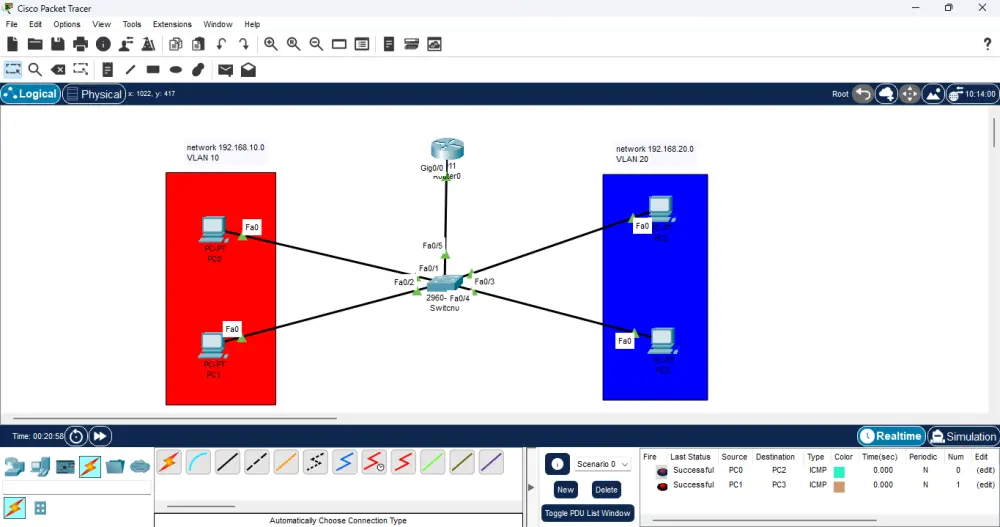 اعداد و تصميم و محاكاة للشبكات باستخدام Packet Tracer