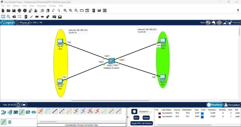 اعداد و تصميم و محاكاة للشبكات باستخدام Packet Tracer
