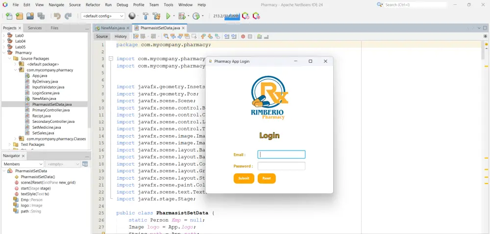 تنفيذ مشاريع صغيره عن طريق جافا-javafx