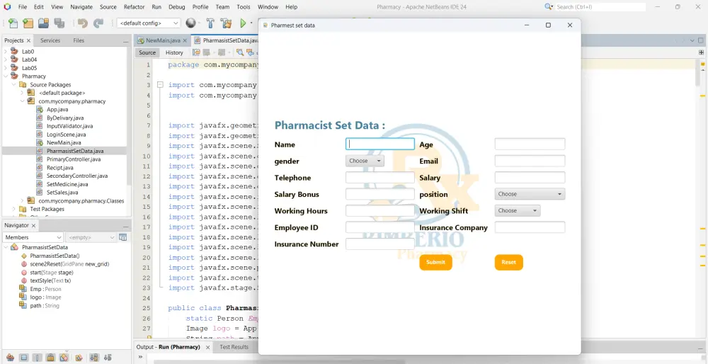 تنفيذ مشاريع صغيره عن طريق جافا-javafx