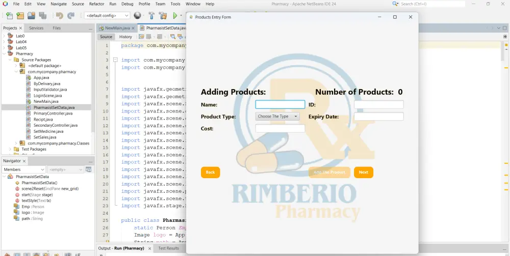 تنفيذ مشاريع صغيره عن طريق جافا-javafx