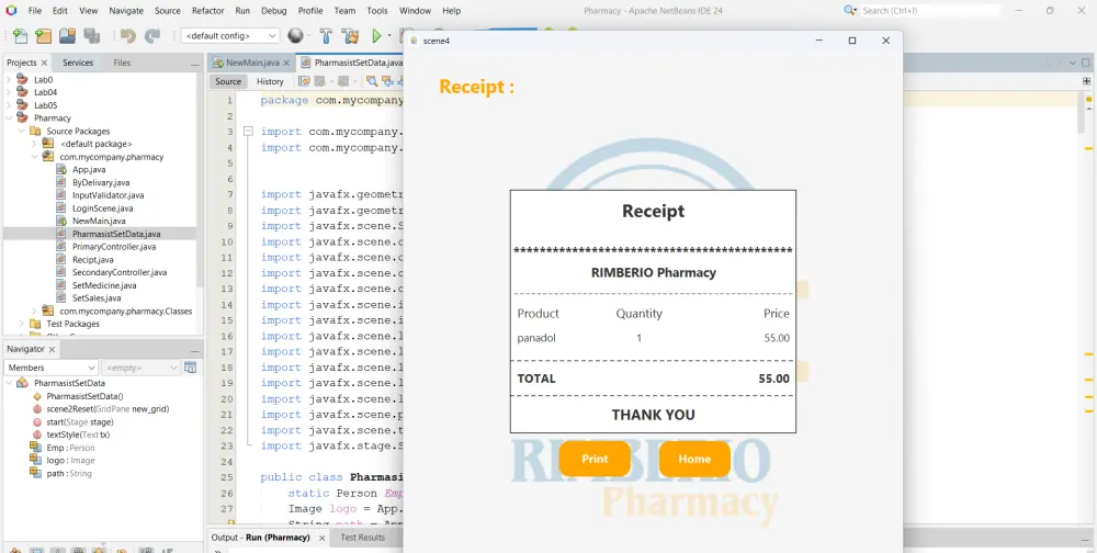 تنفيذ مشاريع صغيره عن طريق جافا-javafx