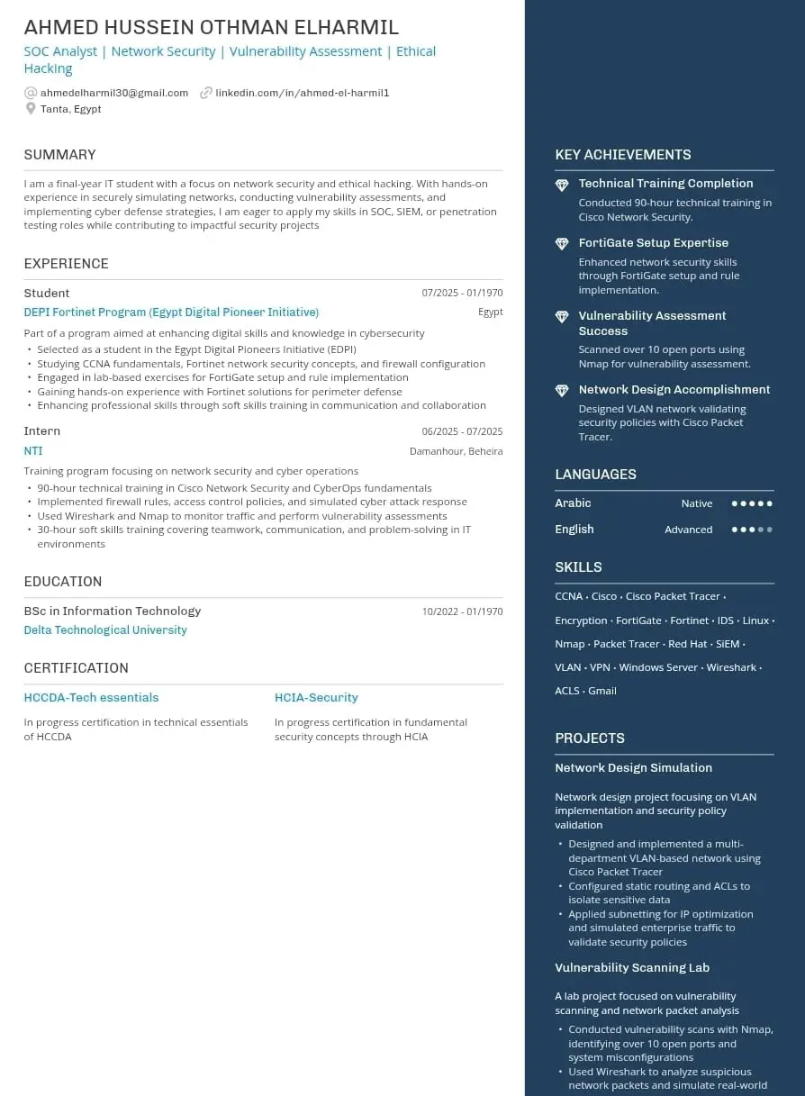 كتابة سيرة ذاتية CV احترافية بنظام ATS تبرز مهاراتك