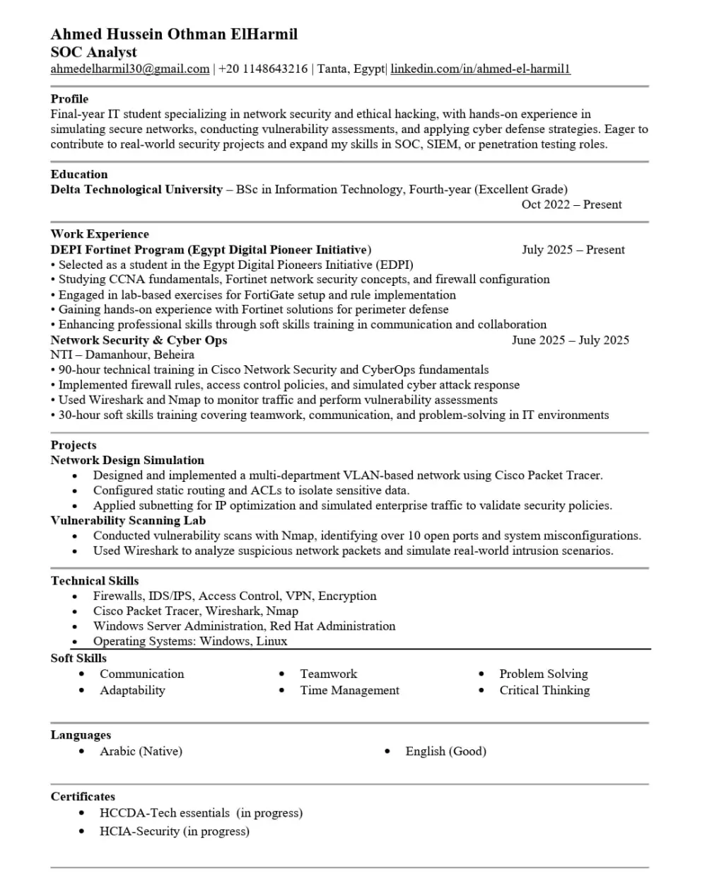 كتابة سيرة ذاتية CV احترافية بنظام ATS تبرز مهاراتك