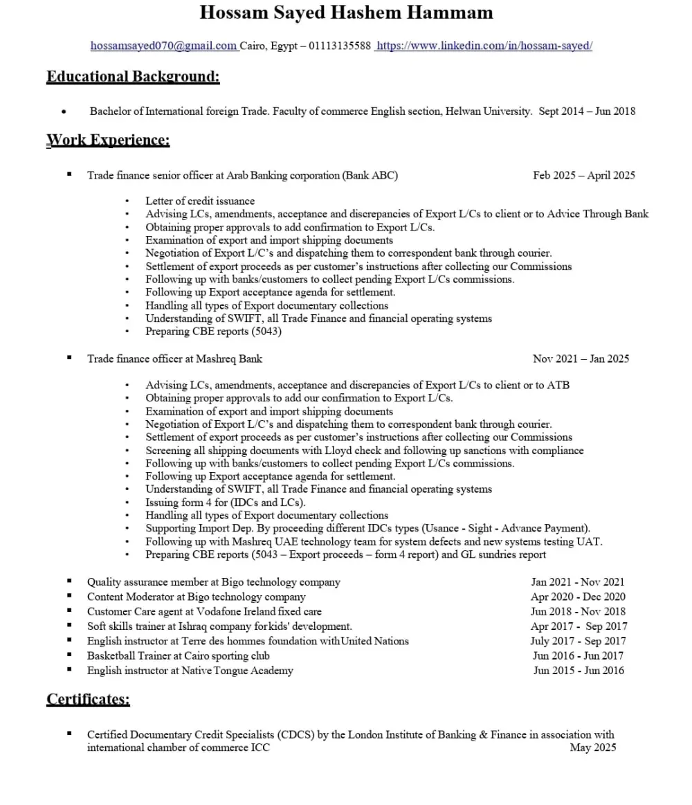 كتابة سيرة ذاتية CV احترافية بنظام ATS تبرز مهاراتك