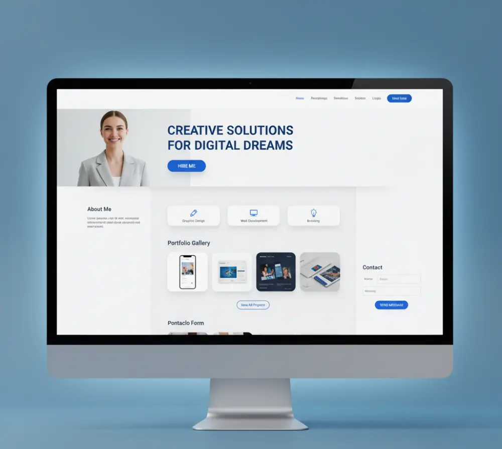 تصميم بورتفوليو احترافي يعرض أعمالك أو مهاراتك بطريقة مميزة وجذابة