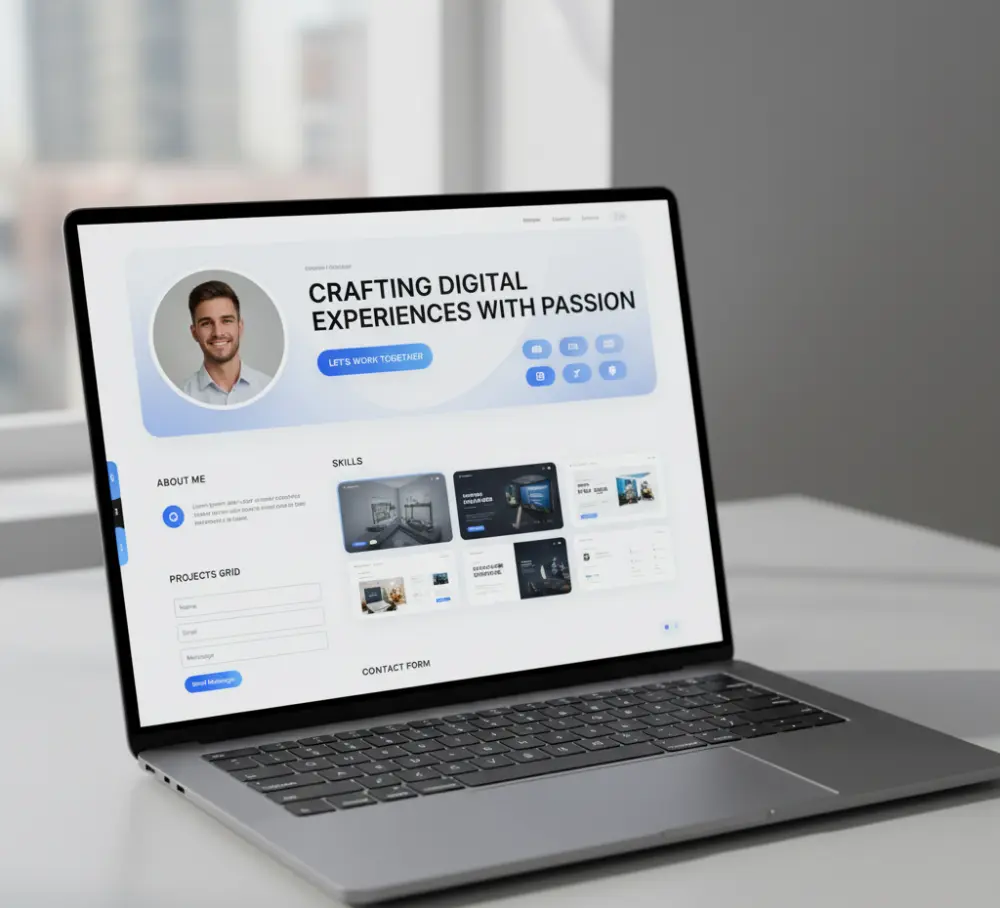تصميم بورتفوليو احترافي يعرض أعمالك أو مهاراتك بطريقة مميزة وجذابة