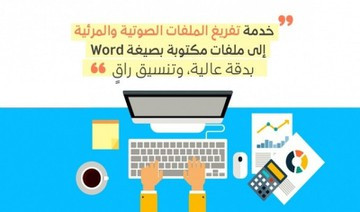تفريغ الفيديوهات و تسجيلات المحاضرات  ، و أى صفحات مكتوبة بخط اليد على برنامج الوررد.