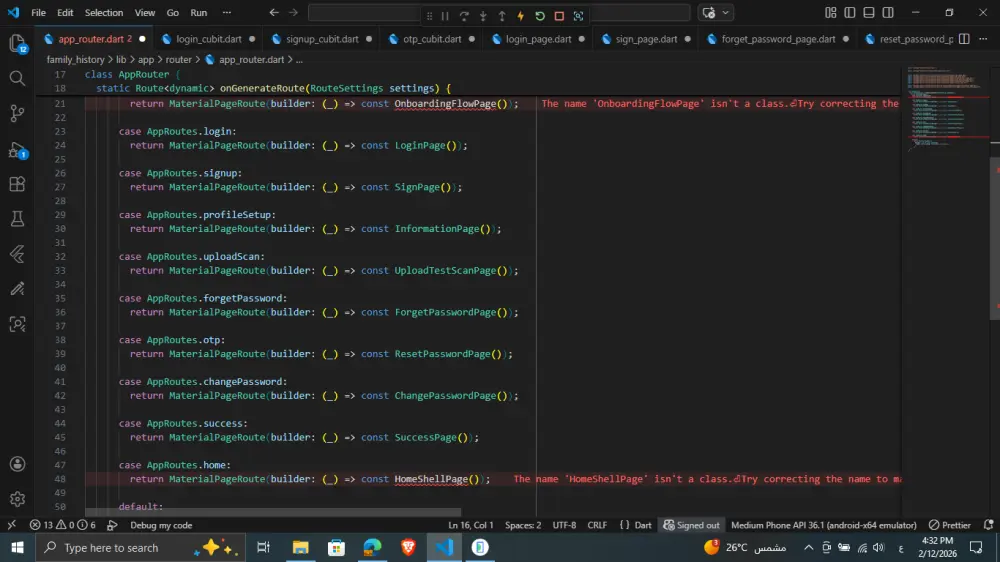 إصلاح مشاكل وأخطاء Flutter