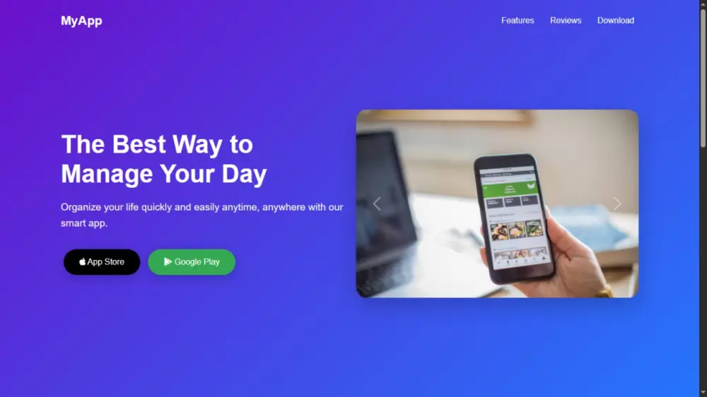 تصميم صفحة هبوط أو مرقع تعريفي حديث ومتجاوب مع جميع الاجهزة