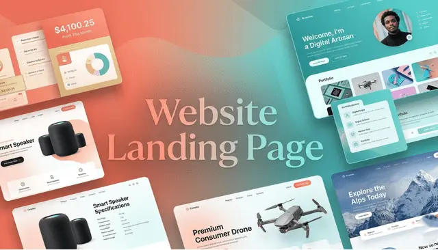 انشاء وتصميم صفحة هبوط (Landing Page) سريعة ومتجاوبة
