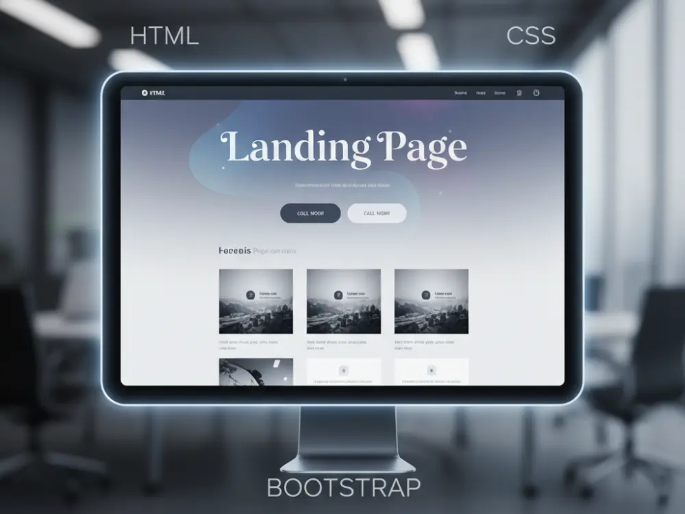 تصميم صفحة هبوط عصرية متجاوبة Landing page