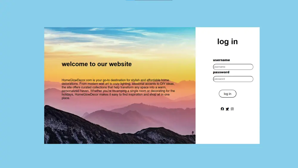 landing page
