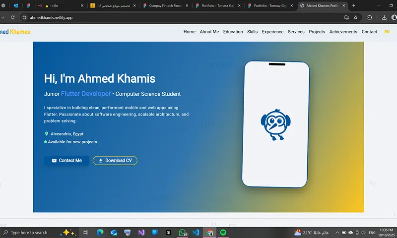 إنشاء بورتفوليو (portfolio) أو cv شخصي بشكل احترافي