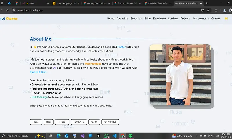 إنشاء بورتفوليو (portfolio) أو cv شخصي بشكل احترافي